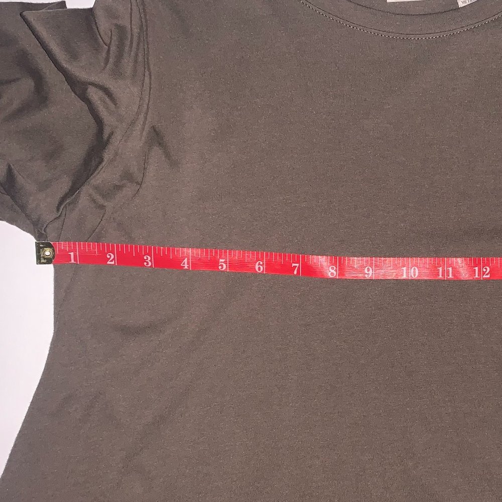 NWOT Logo Lori Goldstein Long Sleeve Dark Camo Green (Almost Brown) Shirt Sz Lg - Picture 6 of 13